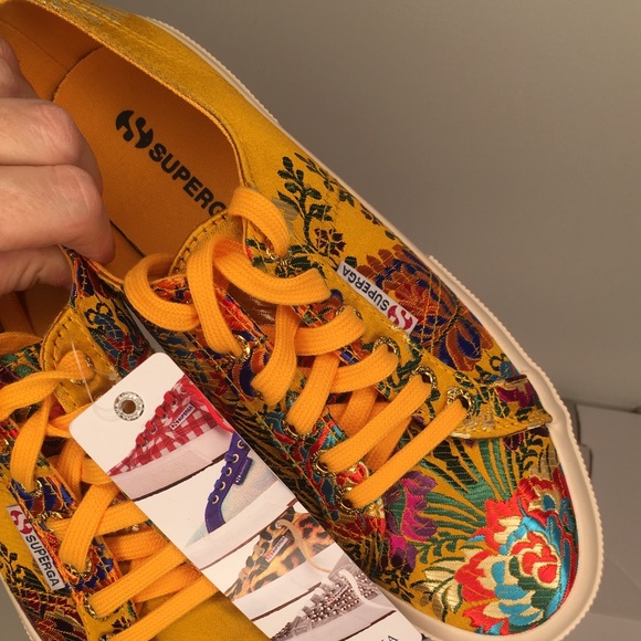 SOLD! Superga Chinoiserie in Mustard 39 Euro Size - Picture 2 of 8